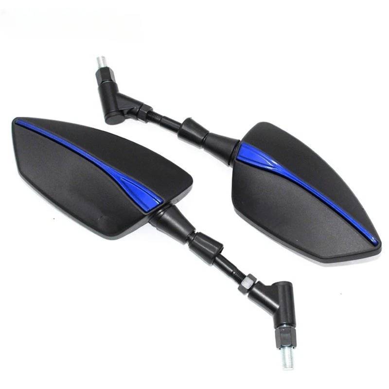 Motorrad Seitenspiegel Für MSX125 Für Grom125 Für Grom Für MSX 125 2013-2020 10mm Motorrad Adjustabale Rückspiegel Rückansicht Spiegel Seite Spiegel Motorrad Rückspiegel(Style C:MSX125 Blue) von IUKMR