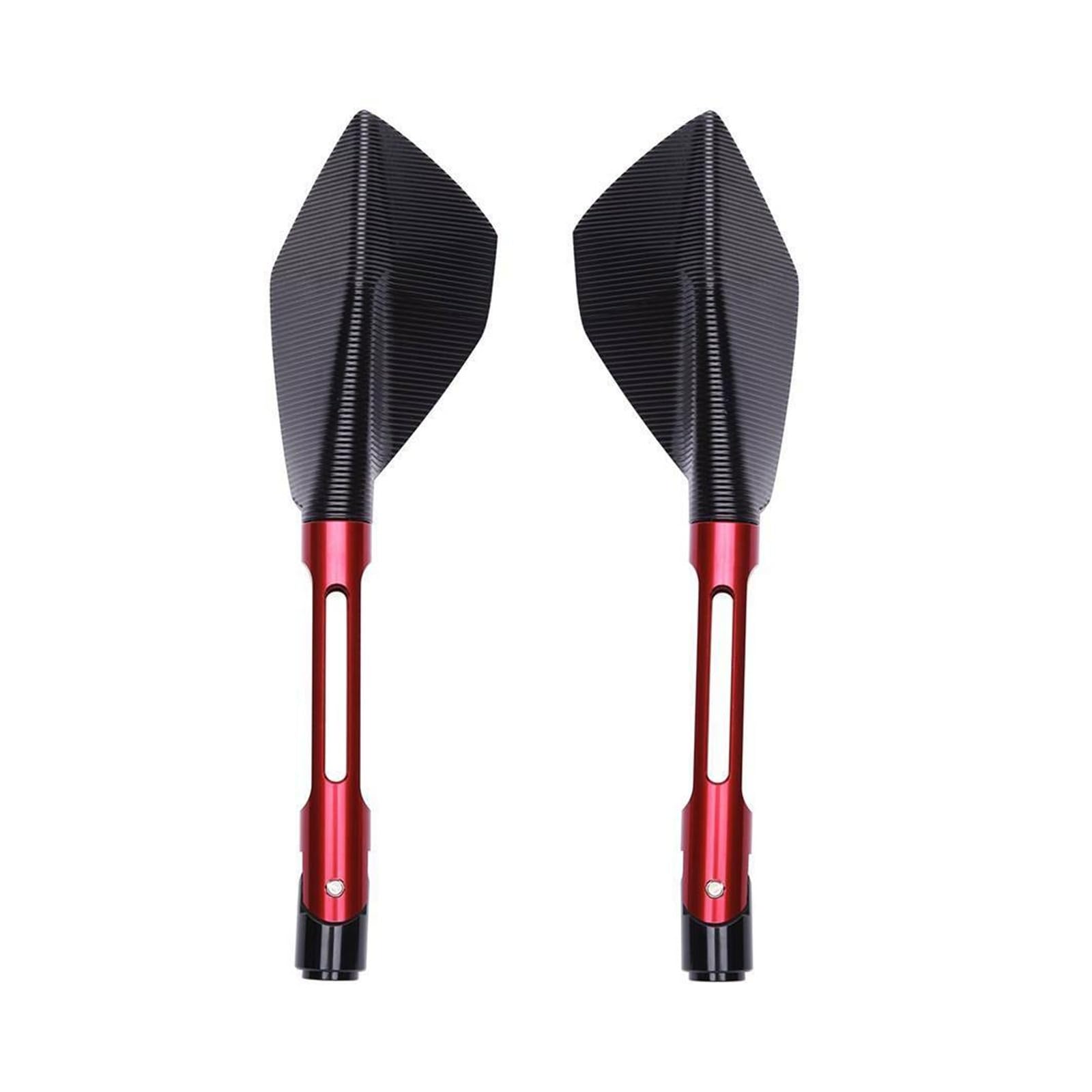 Motorrad Seitenspiegel Für MT07 MT09 Motorrad Zubehör Aluminium Rückansicht Rückspiegel Seite Spiegel Motorrad Rückspiegel(Red) von IUKMR