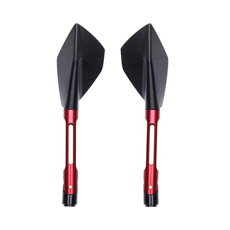 Motorrad Seitenspiegel Für MT07 MT09 Motorrad Zubehör Aluminium Rückansicht Rückspiegel Seite Spiegel Motorrad Rückspiegel(Red) von IUKMR
