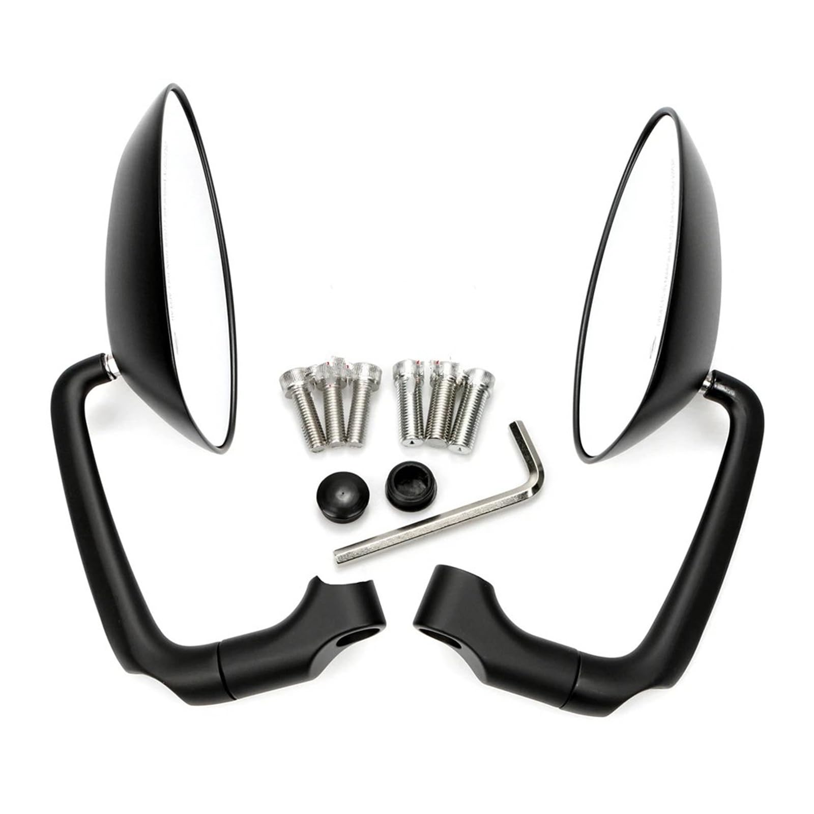 Motorrad Seitenspiegel Für Majester T3 T5 T8 A8, 1 Paar Motorrad-Rückspiegel, Änderungsteile, Elektroauto-Lenkerreflektorspiegel, Universal Motorrad Rückspiegel(Schwarz) von IUKMR