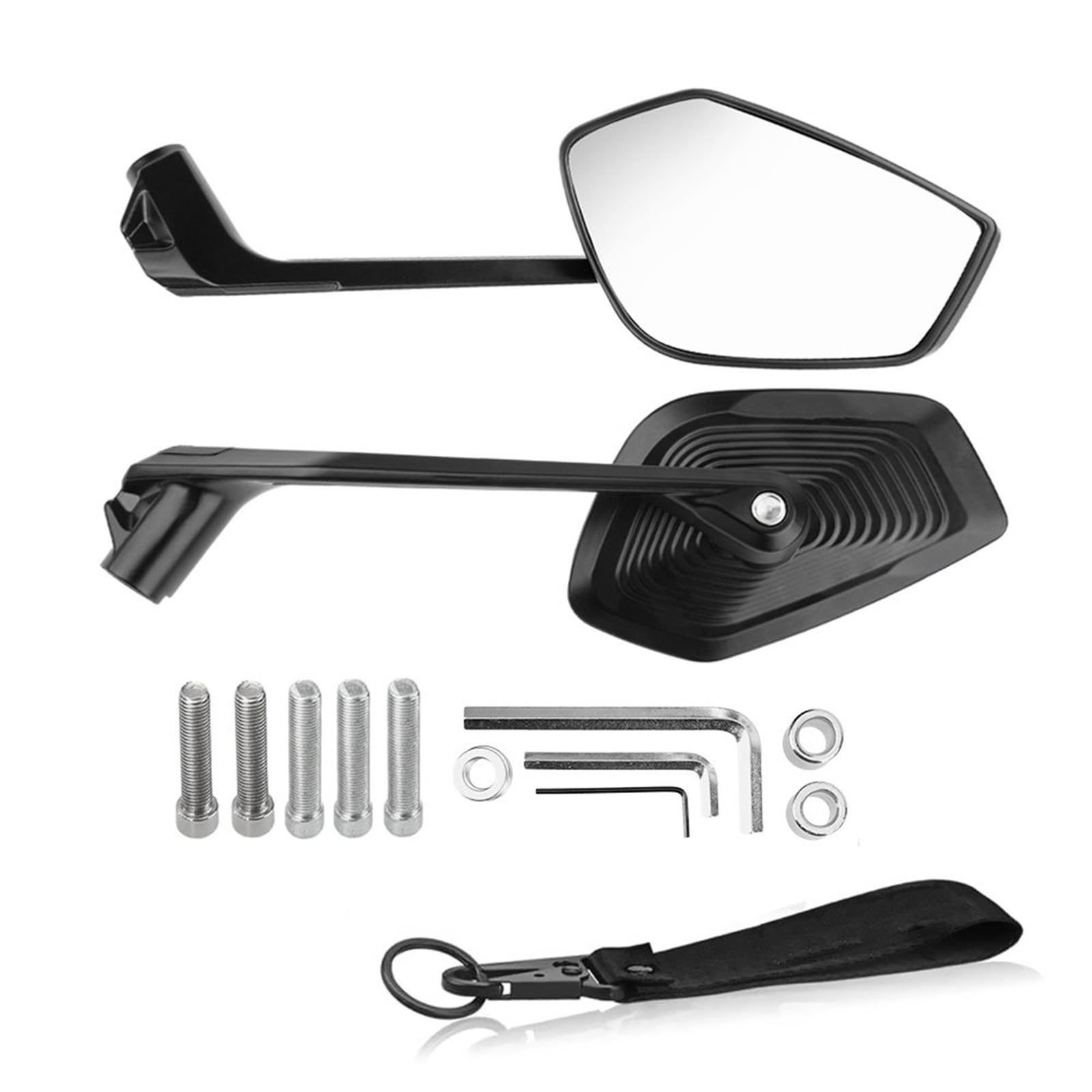 Motorrad Seitenspiegel Für Motorrad Für R1300GS Für R1200GS LC Für ADVENTUER Für R1250GS 1250 Motorrad Seitenspiegel Rückspiegel Motorrad Rückspiegel(Schwarz) von IUKMR
