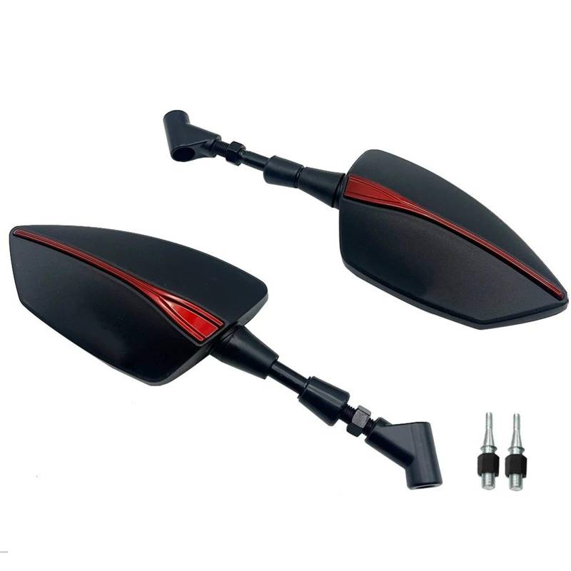 Motorrad Seitenspiegel Für NT1100 NT 1100 2022 2023 8/10MM Motorrad Zubehör Universal Adjustabale Rückspiegel Seite Rückansicht Spiegel Motorrad Rückspiegel(- Red) von IUKMR