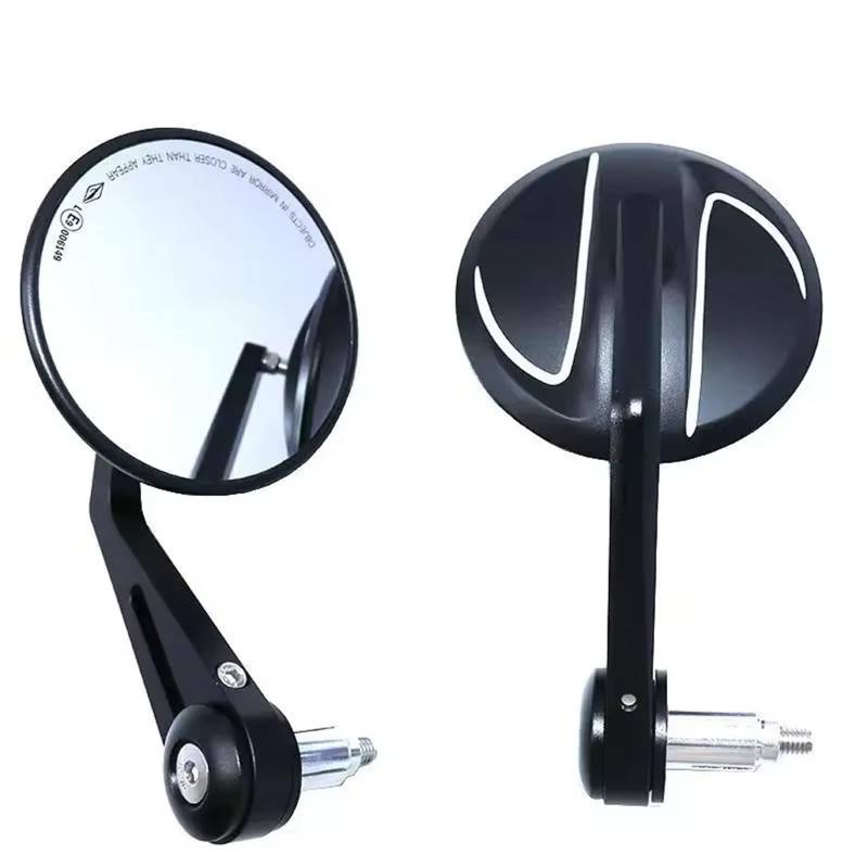 Motorrad Seitenspiegel Für Royal Für Enfield Universal Motorrad Lenkerendenspiegel Rund Für Cafe Für Racer Motorrad Rückansicht Seitenspiegel Motorrad Rückspiegel von IUKMR