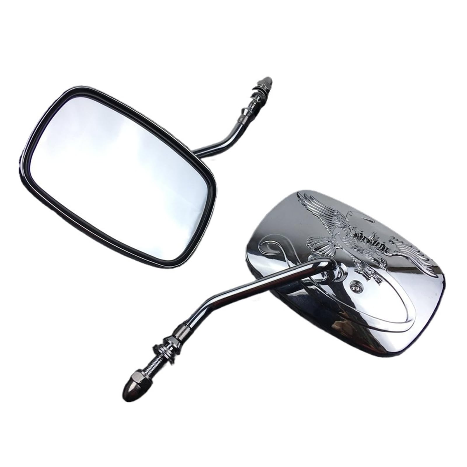Motorrad Seitenspiegel Für Sportster XL 883 1200 Motorrad Modifizierte Metall Rückspiegel Motorrad Rückspiegel(Chrome) von IUKMR