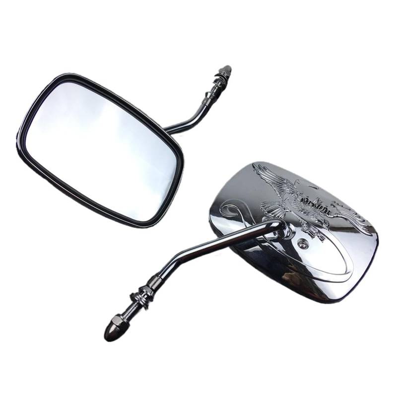 Motorrad Seitenspiegel Für Sportster XL 883 1200 Motorrad Modifizierte Metall Rückspiegel Motorrad Rückspiegel(Chrome) von IUKMR