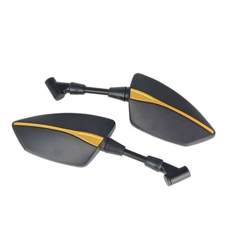 Motorrad Seitenspiegel Für Suzuki Motorrad Zubehör 8mm 10mm Universal Einstellbare Rückspiegel Motorrad Rückspiegel(Yellow) von IUKMR