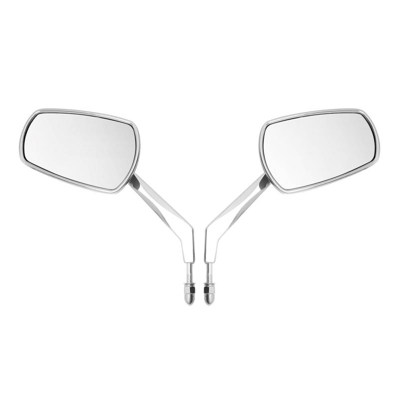 Motorrad Seitenspiegel Für Touring Für Road Für King Für Glide 1982-2023 Motorrad 8mm Rückansicht Seitenspiegel Motorrad Rückspiegel(Chrome) von IUKMR