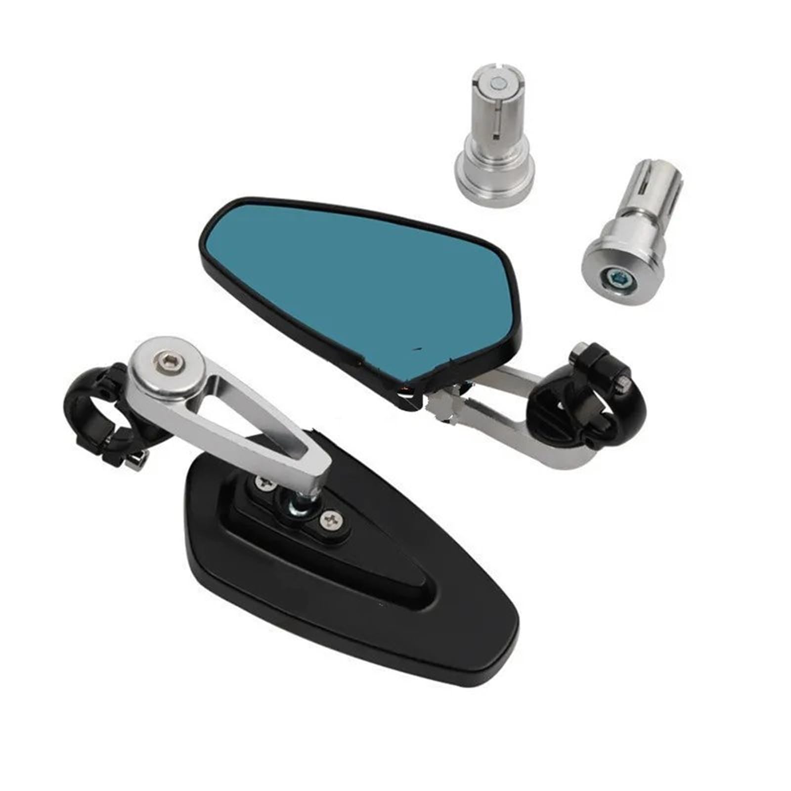 Motorrad Seitenspiegel Für YZFR1 Für YZFR3 Für YZFR6 Für YZFR15 2023 7/8 "22MM Motorrad Lenker Ende Rückspiegel Motorrad Rückspiegel(ASilver) von IUKMR