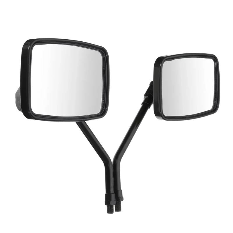 Motorrad Seitenspiegel Paar 10MM Universal Motorrad Rückspiegel Gewinde Rechteck Rearview Außenspiegel Für Motorrad Roller ATV Motorrad Rückspiegel von IUKMR