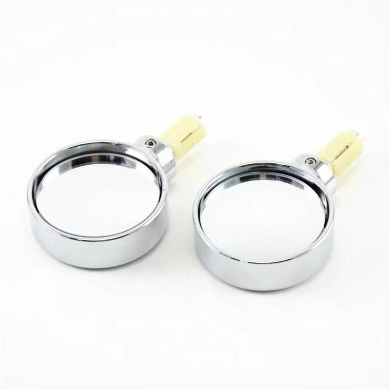 Motorrad Seitenspiegel Paar Universal Motorrad Spiegel Verchromt 22mm Griff Bar End Rearview Außenspiegel Motor Zubehör Motorrad Rückspiegel von IUKMR