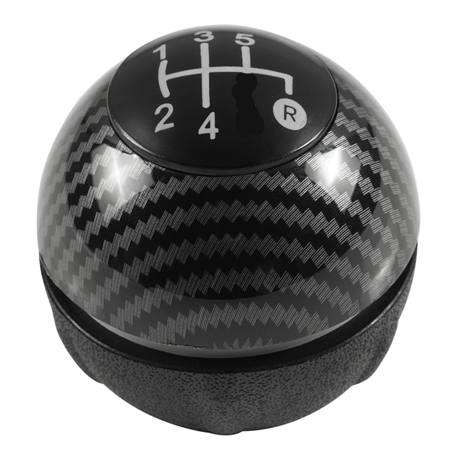 Schaltknauf Für FIAT 500 500C 2007 2008 2009 2010 2011 2012 2013 2014 2015 2016 2017 2018 Auto Schaltknauf Kopf Gamasche Boot Abdeckung Fall Auto Schaltknauf(5 Speed Carbonfiber) von IUKMR