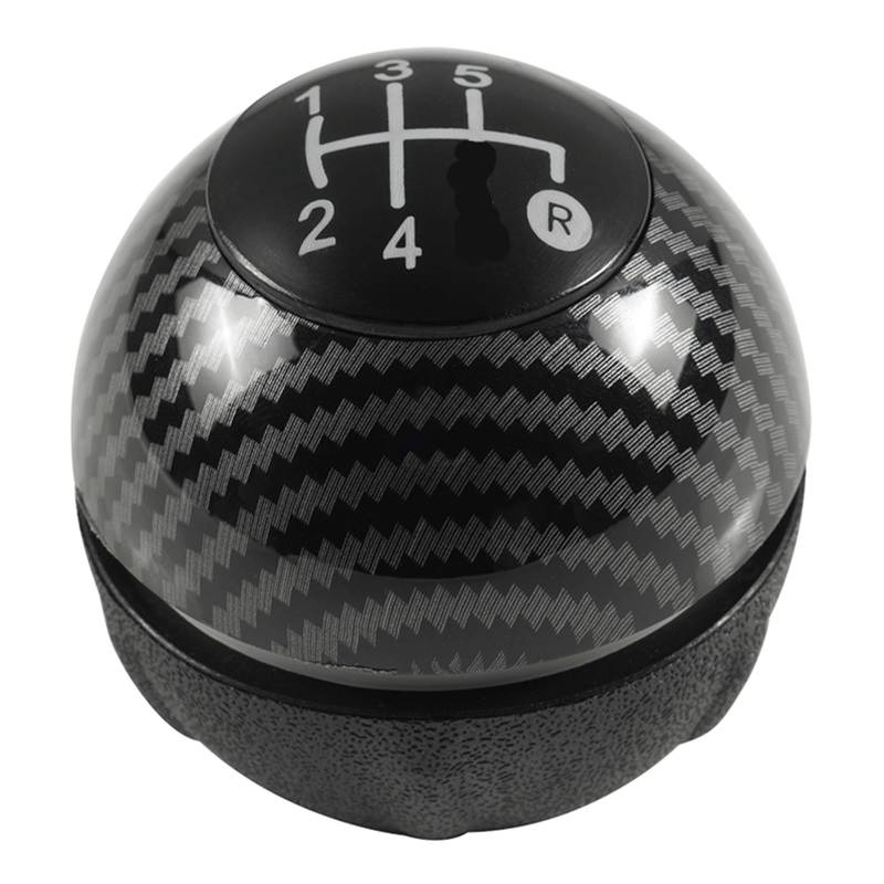 Schaltknauf Für FIAT 500 500C 2007 2008 2009 2010 2011 2012 2013 2014 2015 2016 2017 2018 Auto Schaltknauf Kopf Gamasche Boot Abdeckung Fall Auto Schaltknauf(5 Speed Carbonfiber) von IUKMR