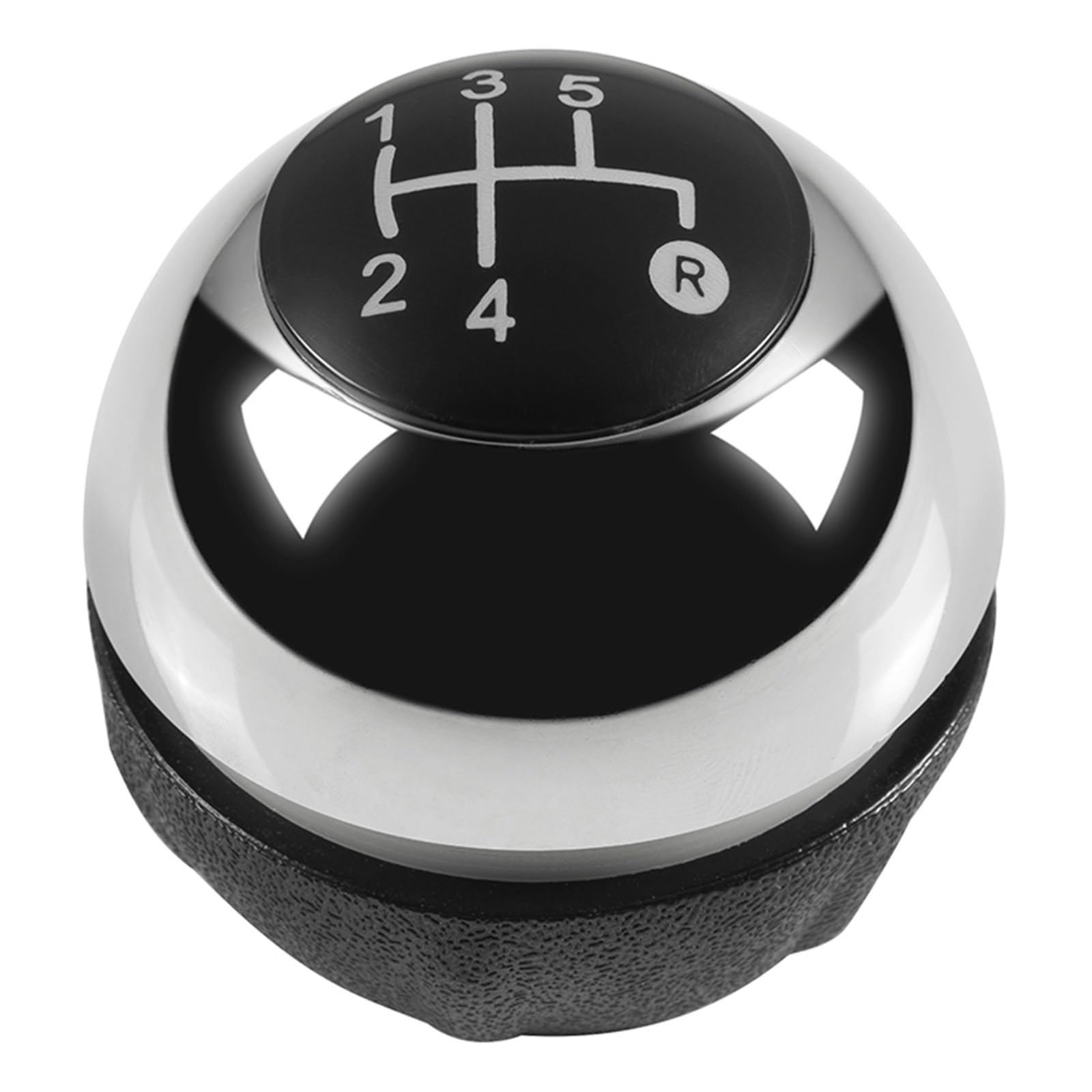 Schaltknauf Für FIAT 500 500C 2007 2008 2009 2010 2011 2012 2013 2014 2015 2016 2017 2018 Auto Schaltknauf Kopf Gamasche Boot Abdeckung Fall Auto Schaltknauf(5 Speed Chrome) von IUKMR