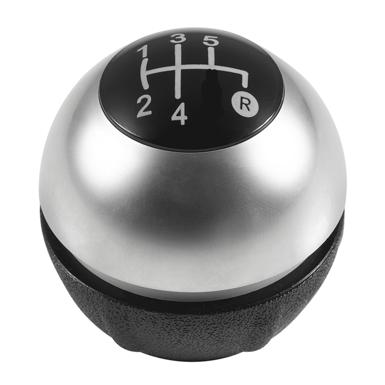 Schaltknauf Für FIAT 500 500C 2007 2008 2009 2010 2011 2012 2013 2014 2015 2016 2017 2018 Auto Schaltknauf Kopf Gamasche Boot Abdeckung Fall Auto Schaltknauf(5 Speed Silver) von IUKMR