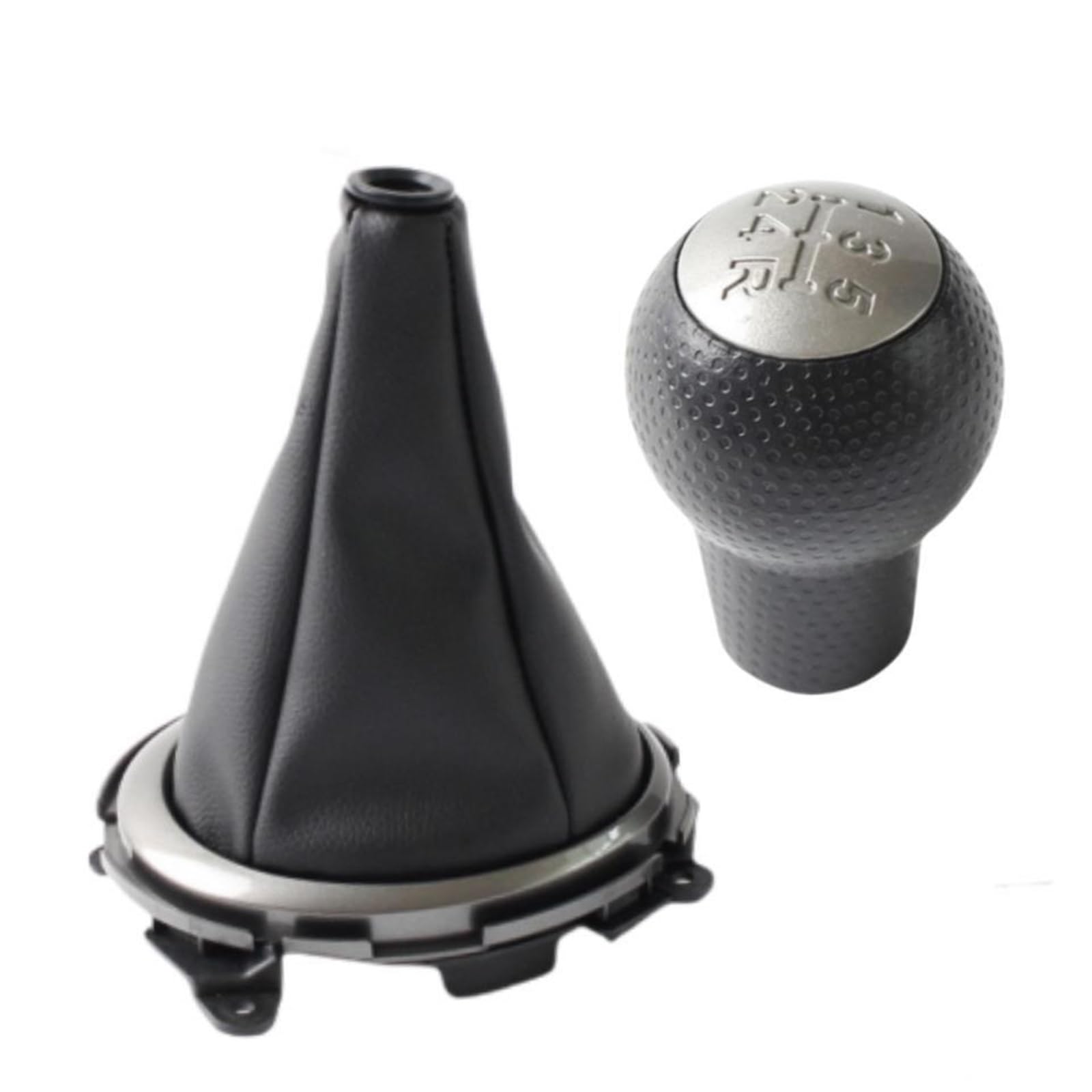 Schaltknauf Für FIT/Für Jazz 2009 2010 2011 2012 2013 2014 2015 Gamasche Boot Cover Case 5-Gang-Schalthebel Schaltknauf Handball Auto Schaltknauf(2piece) von IUKMR