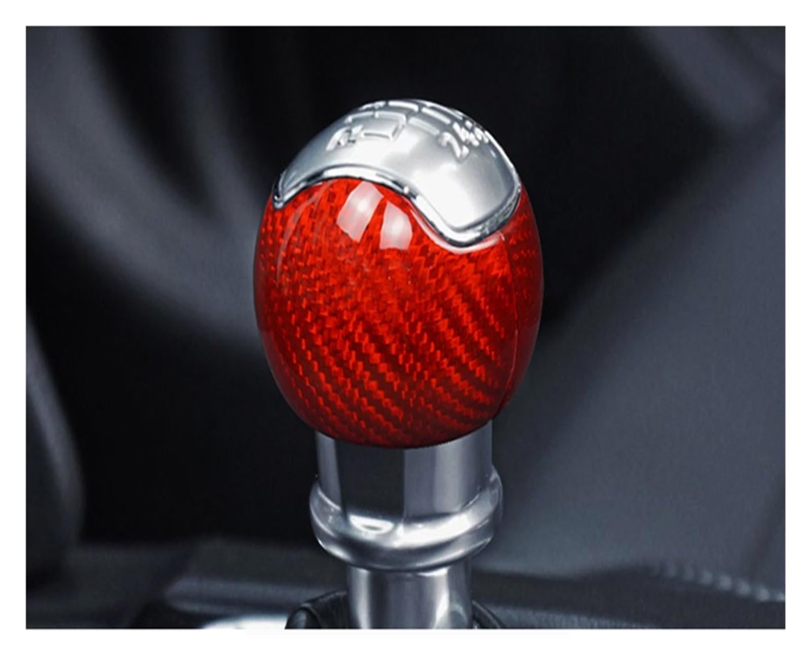 Schaltknauf Für Ford Für Mustang Schaltknaufabdeckung Kohlefaser Für Mustang 2015-2022 Zubehör Manuelle Schaltknaufverkleidung Auto Schaltknauf(Red) von IUKMR