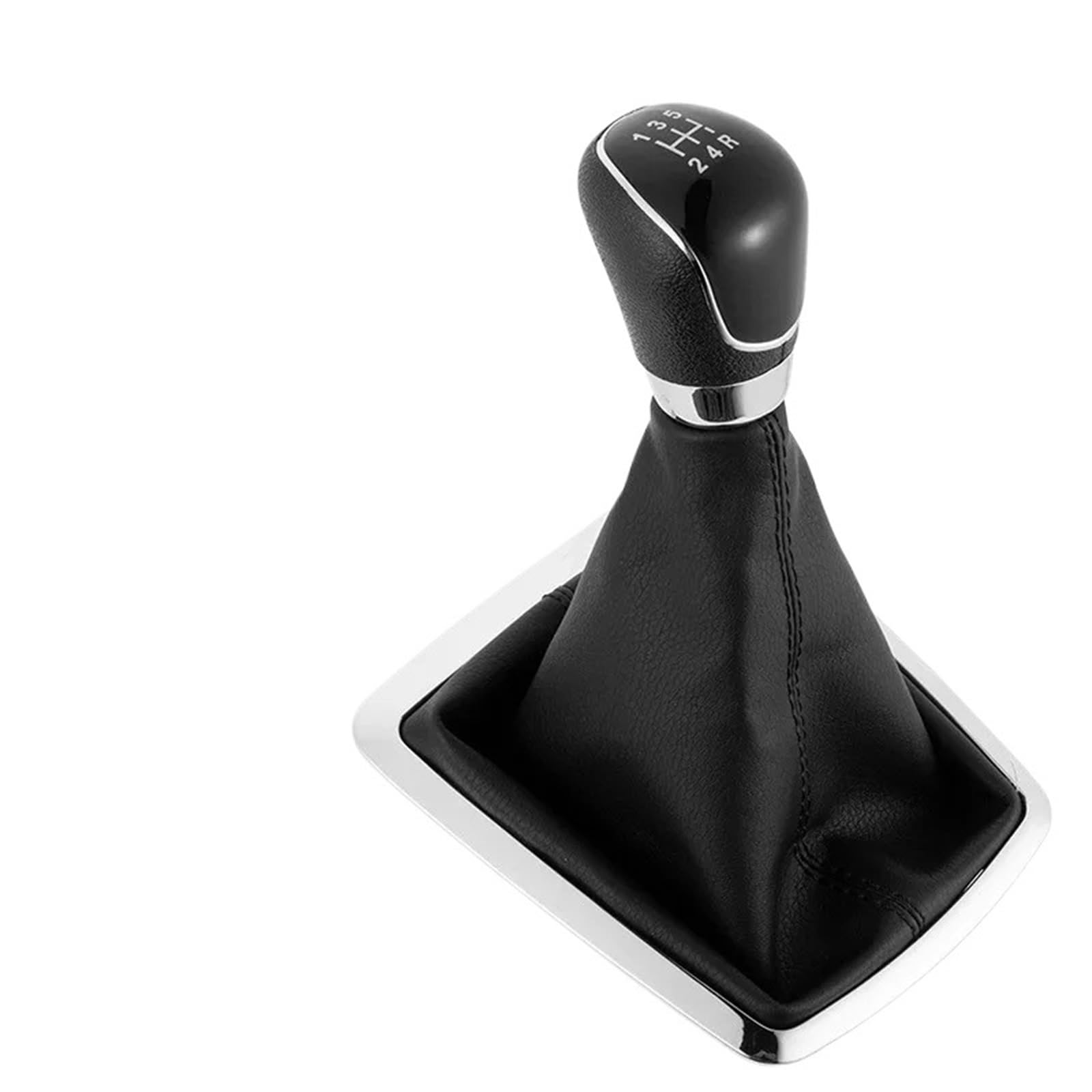 Schaltknauf Für Ford für Focus 2 MK2 FL für C-MAX 2006-2011 Schaltknaufhebel Manuell 5/6-Gang mit staubdichter Lederabdeckung Auto Schaltknauf(Black 5 Speed) von IUKMR