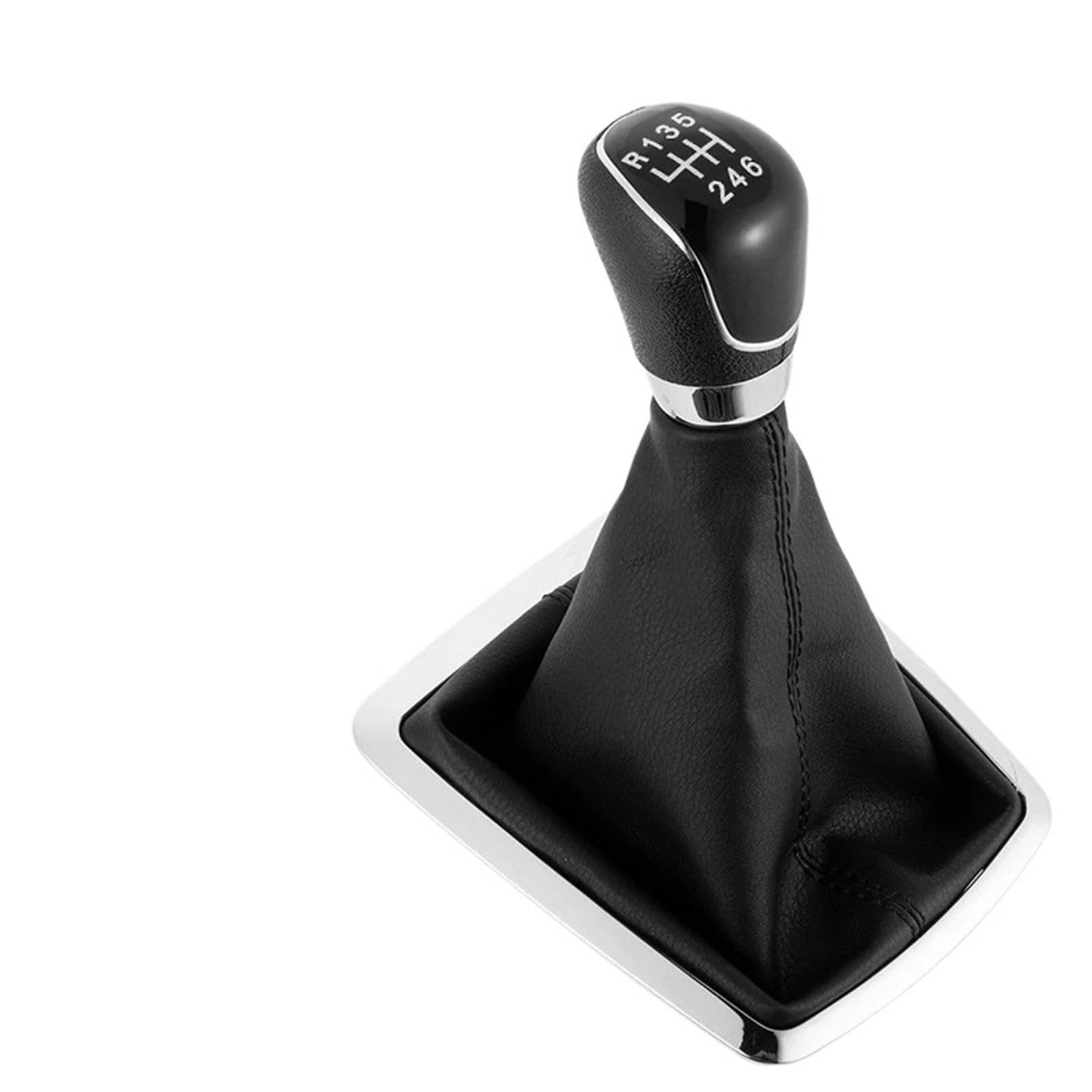 Schaltknauf Für Ford für Focus 2 MK2 FL für C-MAX 2006-2011 Schaltknaufhebel Manuell 5/6-Gang mit staubdichter Lederabdeckung Auto Schaltknauf(Black 6 Speed) von IUKMR