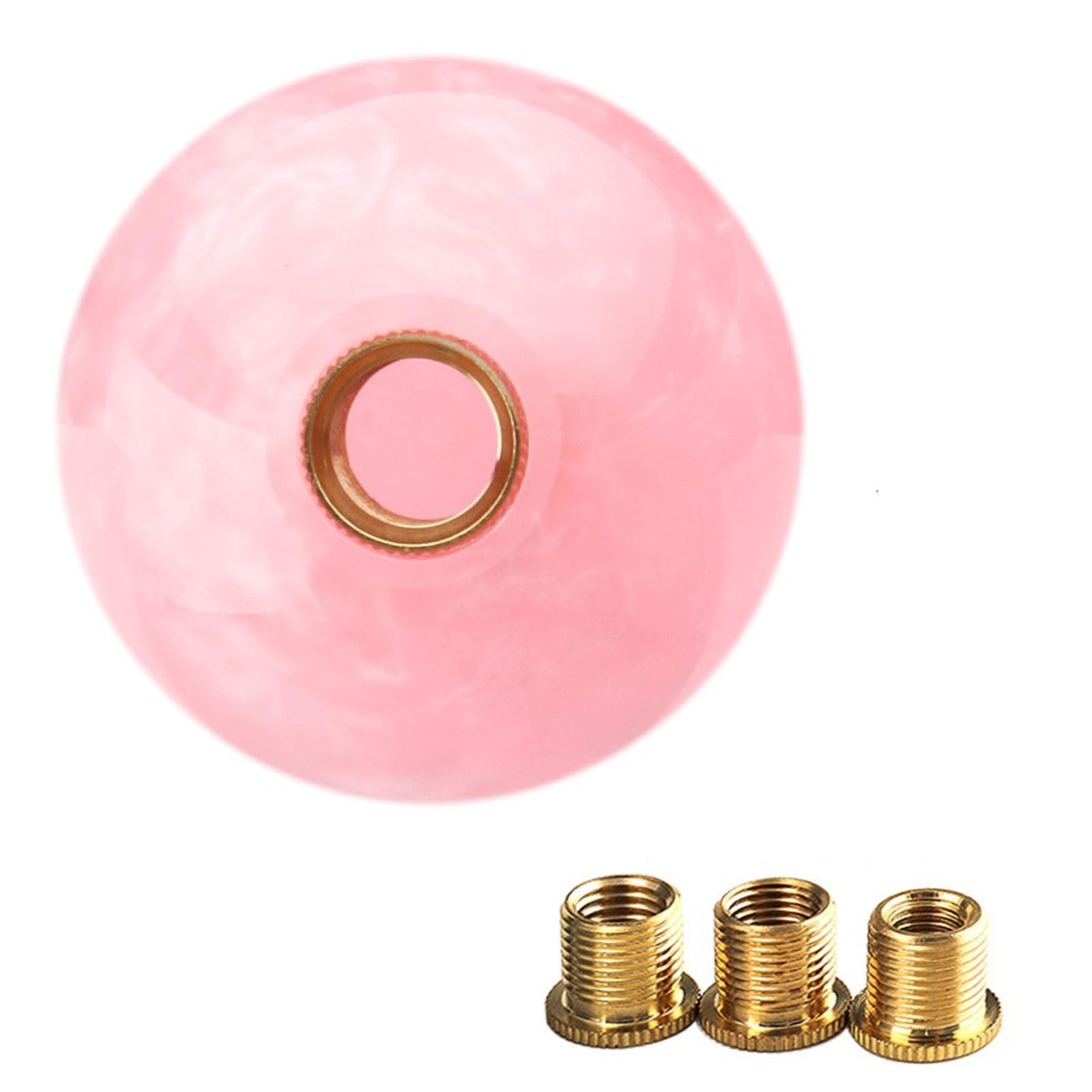 Schaltknauf Für Peugeot 106 206 306 406 107 207 307 407 5 6 Geschwindigkeit Auto Aluminium Schaltknauf Shifter Hebel Griff Stick at MT Auto Schaltknauf(Pink) von IUKMR