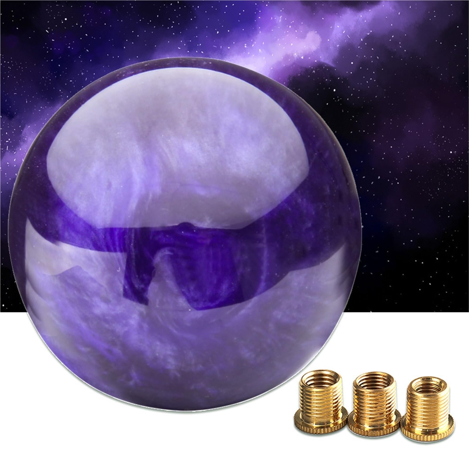 Schaltknauf Für Peugeot 106 206 306 406 107 207 307 407 5 6 Geschwindigkeit Auto Aluminium Schaltknauf Shifter Hebel Griff Stick at MT Auto Schaltknauf(Purple) von IUKMR