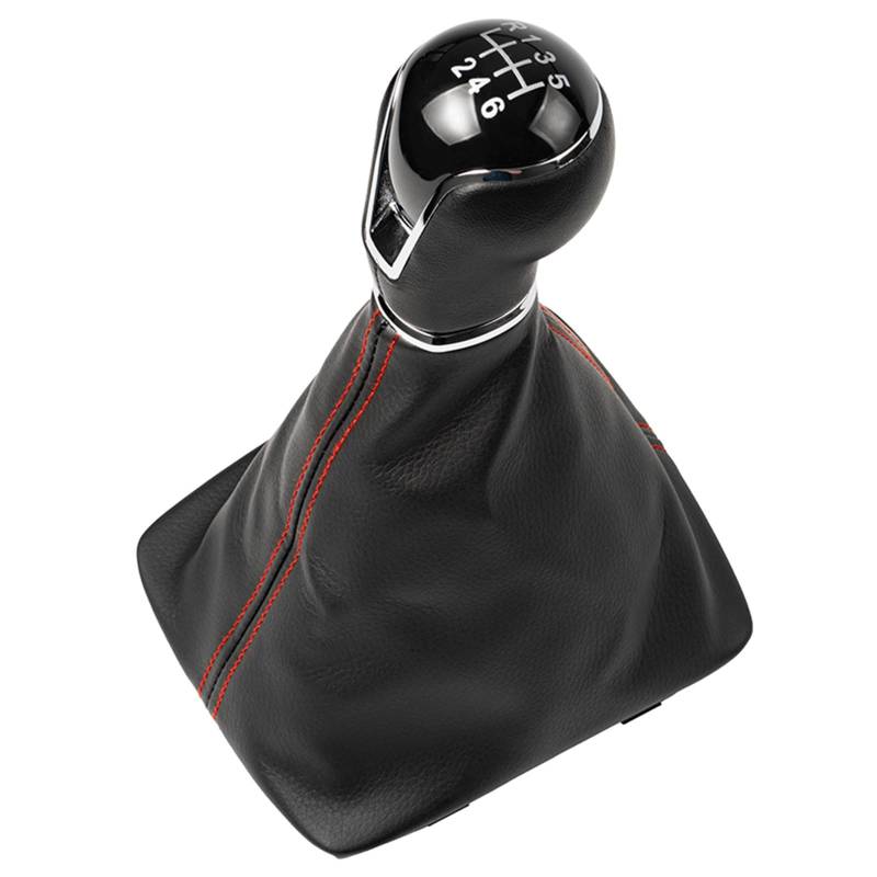Schaltknauf Für Seat Für Leon III 3 MK3 2012-2020 Manueller 5/6-Gang-Schaltknaufkopfhebel-Stick-Stift-Ledergamaschen-Kofferraumabdeckung Auto Schaltknauf(B0526) von IUKMR