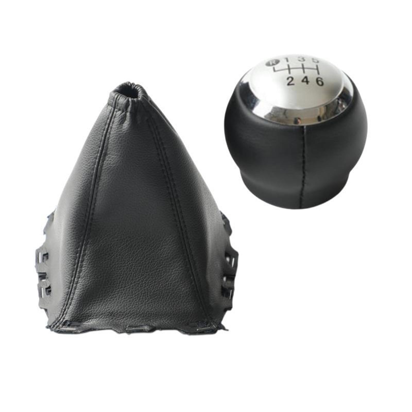 Schaltknauf Für Toyota Für Avensis III T27 2008-2015 5/6 Geschwindigkeit Schaltknauf Stift Stick Leder Schalthebel Gamasche Boot Abdeckung Auto Schaltknauf(6 Speed Silver 2piece) von IUKMR