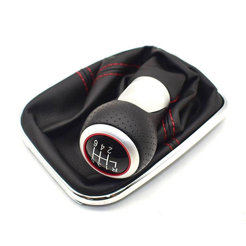 Schaltknauf Für VW 99-04 Für Golf 4 IV MK4 Für GTI R32 Für Bora Für Jetta MT Auto Schaltknauf Hebel Shifter Gaitor Boot Auto Schaltknauf(6 Speed(A)) von IUKMR