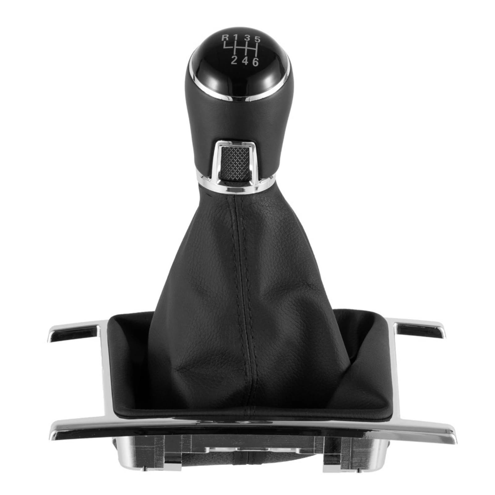 Schaltknauf Für VW Für Amarok 2010-2022 Manueller 5/6-Gang-Hebelstock mit Lederstiefel-Auto-Schaltknauf Auto Schaltknauf(6 Speed) von IUKMR