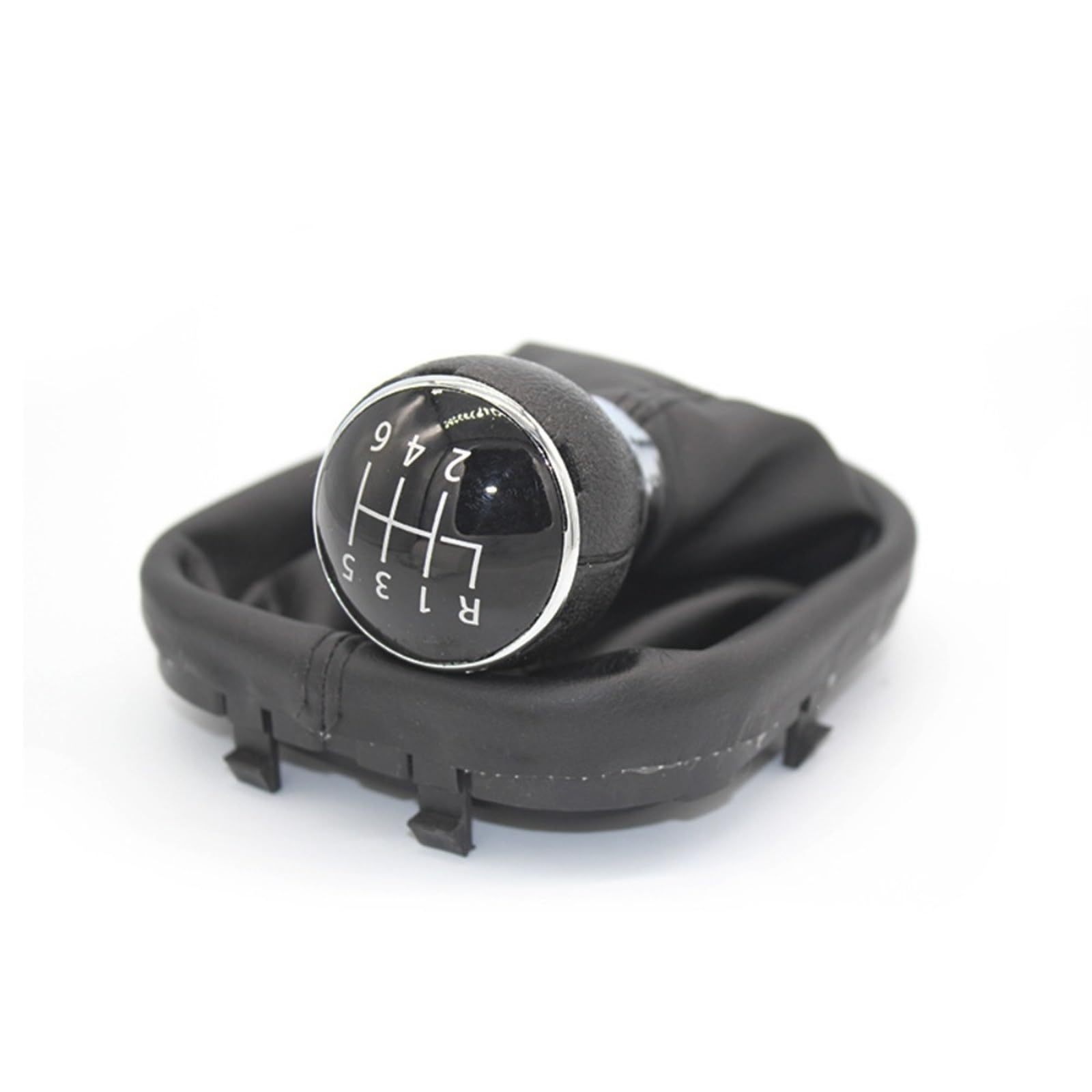 Schaltknauf Für VW Für Caddy 2 II MK2 Für Touran Schaltknauf Hebel Stick Boot Abdeckung Schwarz 2004 2005 2006 2007 2008 2009 Auto Schaltknauf(6 Speed) von IUKMR