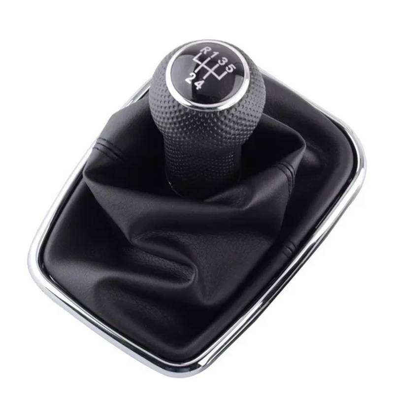 Schaltknauf Für VW Für Golf 4 IV MK4 Für GTI R32 Für Bora Für Jetta 99-04 5/6 Geschwindigkeit Rahmen Schaltknauf Hebel Gamasche Boot 12mm Auto Schaltknauf(5 Speed) von IUKMR