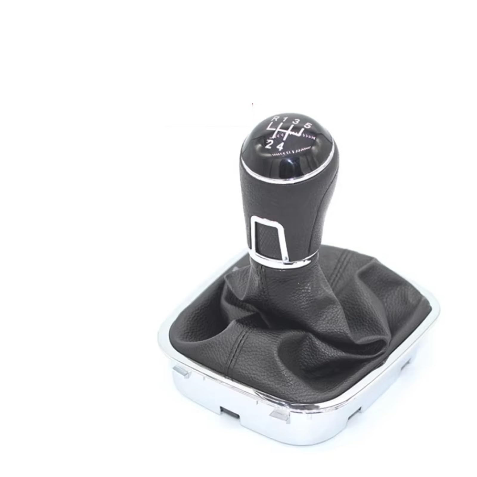 Schaltknauf Für VW Für Polo 6C 2015 2016 2017 2018 5-Gang/6-Gang-Schalthebel Schaltknauf mit Ledermanschette Auto Schaltknauf(5 Speed) von IUKMR