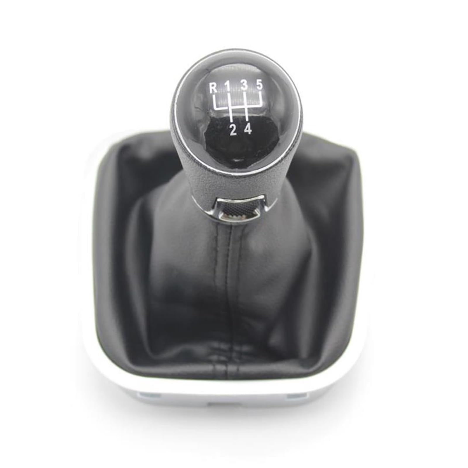 Schaltknauf Für VW Für Polo 6R 6C Für Limousine Fließheck 2011-2017 5-Gang-Schalthebel Schaltknauf PU-Ledermanschette 6R0711113 Auto Schaltknauf(Gear knob -typ3) von IUKMR