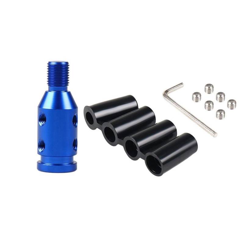 Schaltknauf Universal Auto Auto Aluminium Schaltknauf Adapter Für Nicht Gewinde Schalthebel M10x1.5/M12x1.25 SK-1054 Auto Schaltknauf(CN-M10x1.5 Blue) von IUKMR