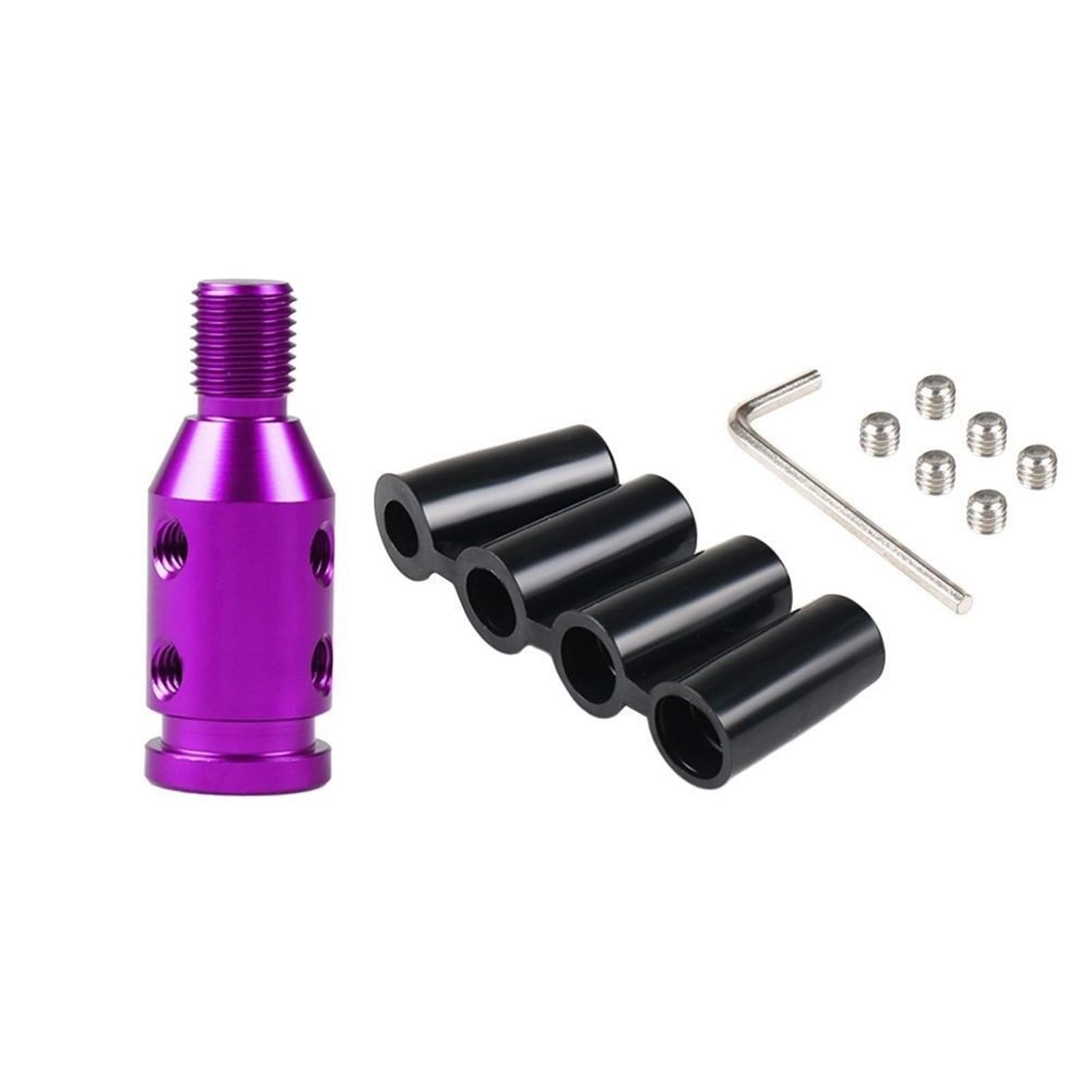 Schaltknauf Universal Auto Auto Aluminium Schaltknauf Adapter Für Nicht Gewinde Schalthebel M10x1.5/M12x1.25 SK-1054 Auto Schaltknauf(CN-M12x1.25 Purple) von IUKMR