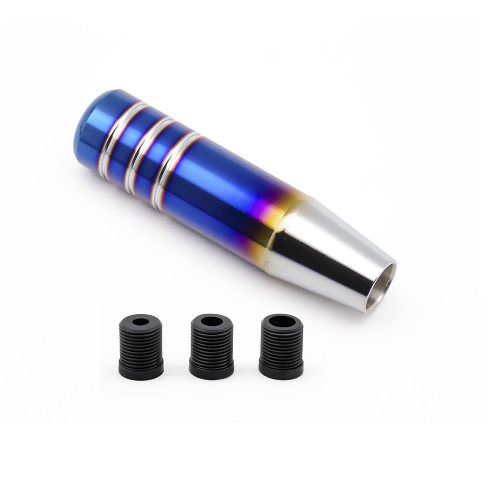 Schaltknauf Universal-Schaltgetriebe-Schalthebel,Mehrfarbig automatischer Schaltknauf Aluminiumlegierung Schaltknaufkopf Auto Schaltknauf(X Blue) von IUKMR