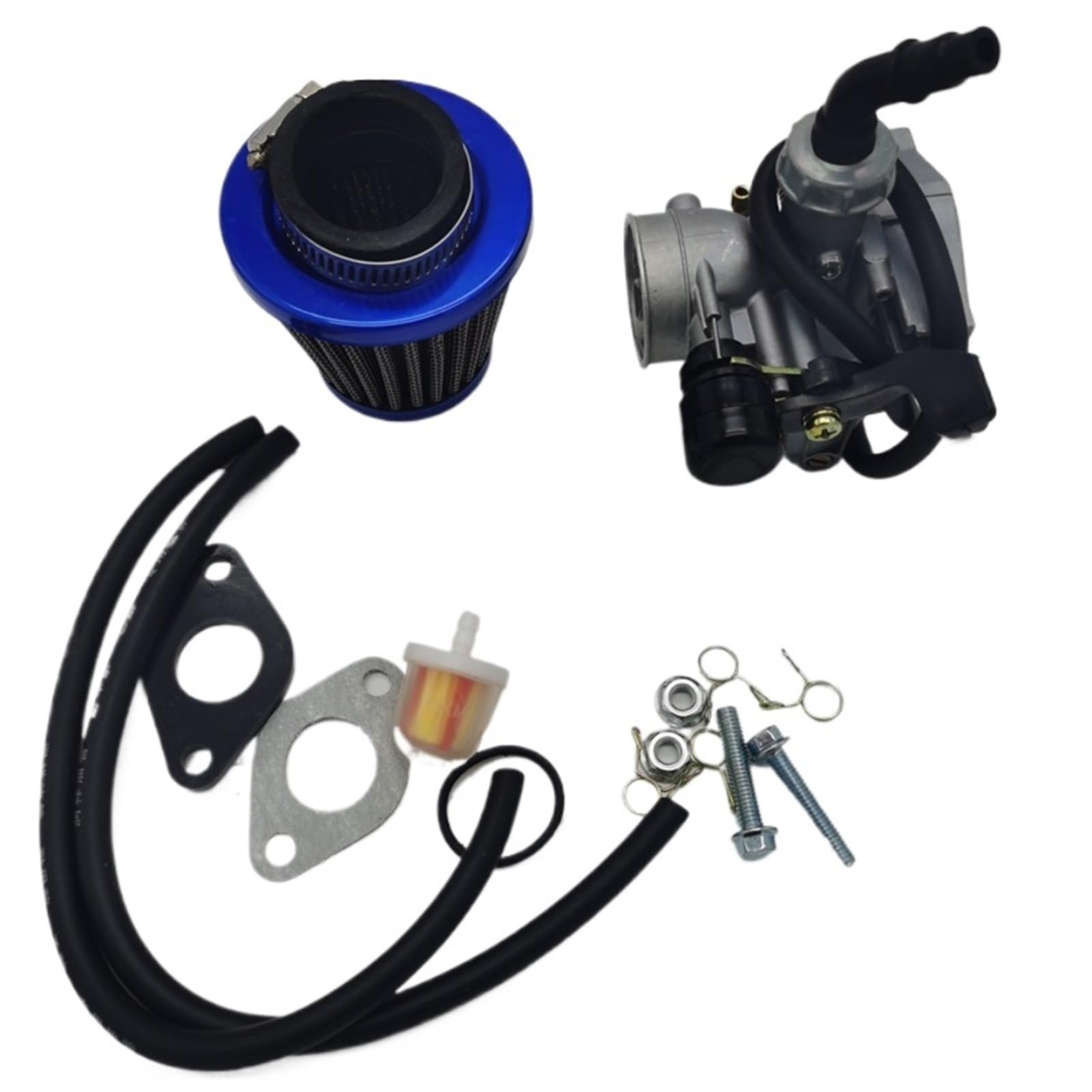 Vergaser Universal 19mm PZ19 Vergaser Mit Luftfilter Für 50cc 70cc 90cc 110cc 125cc für ATV Quad Dirt Pit Bike Motorrad Vergaser Motorrad Carb(Set 1) von IUKMR