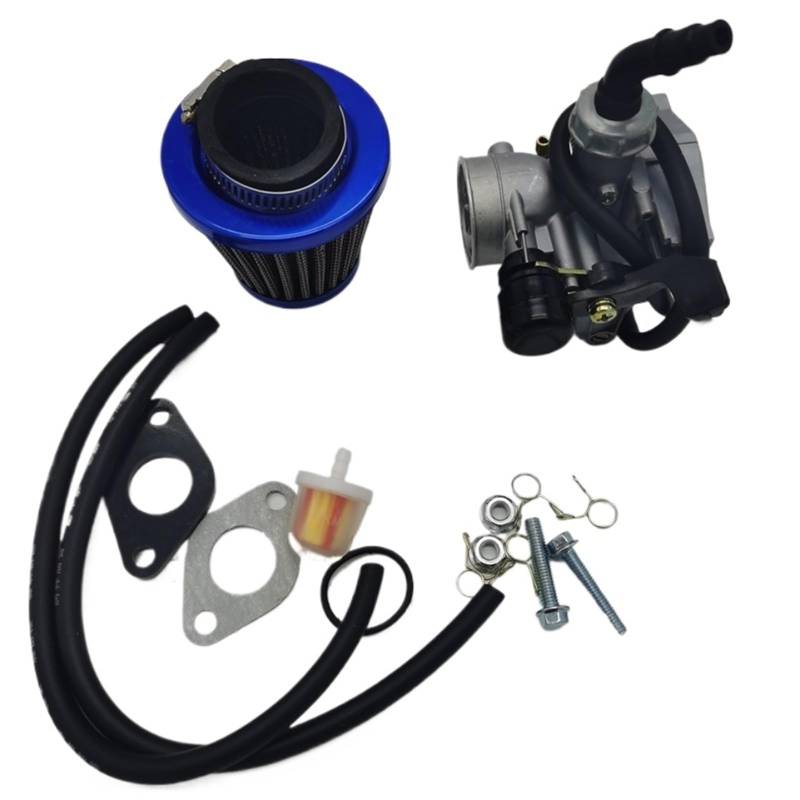 Vergaser Universal 19mm PZ19 Vergaser Mit Luftfilter Für 50cc 70cc 90cc 110cc 125cc für ATV Quad Dirt Pit Bike Motorrad Vergaser Motorrad Carb(Set 1) von IUKMR