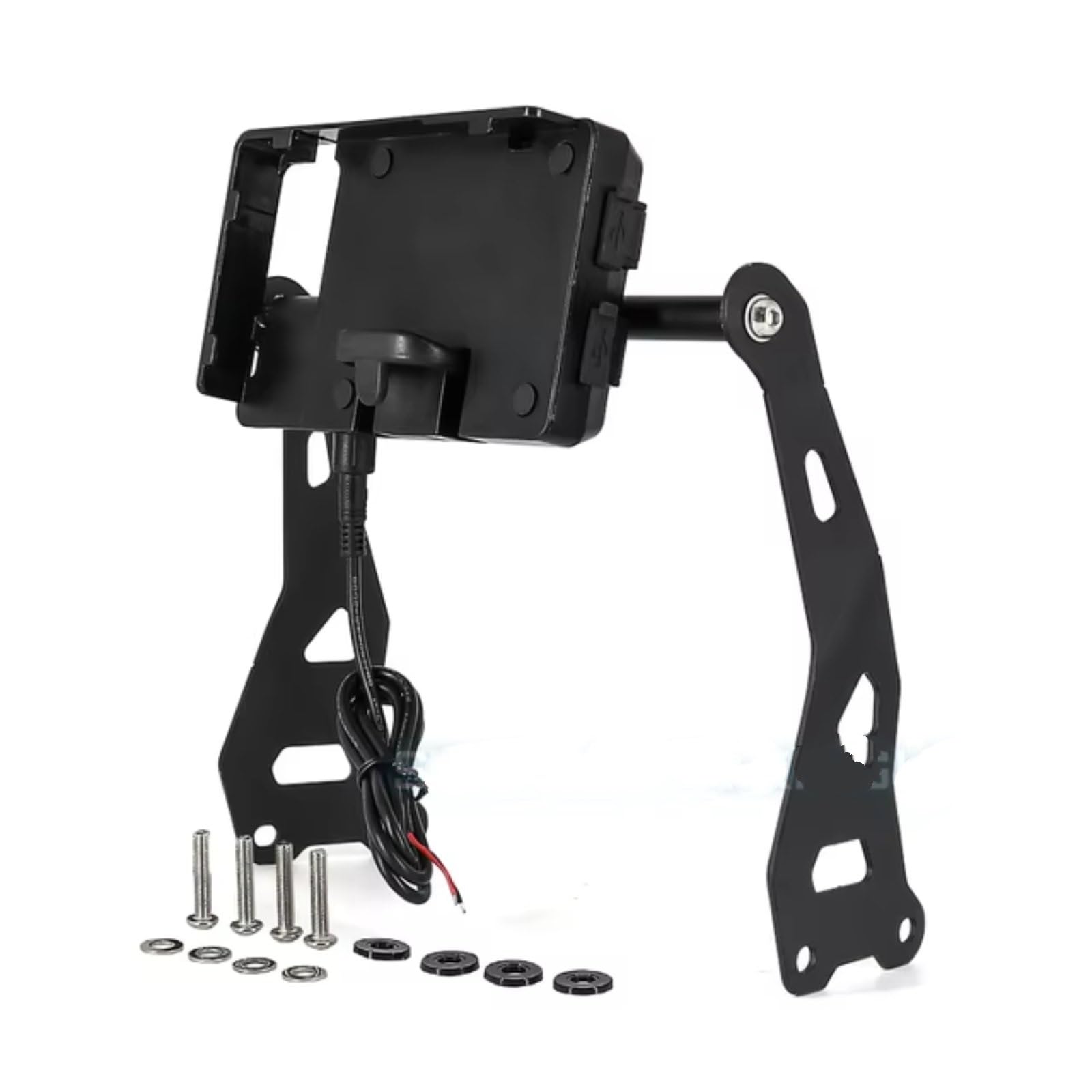 Handyhalterung Fahrrad Für Hialayan 2016-2020 Motorrad USB Ladegerät Handy Halter Stehen Navigation Halterung Handyhalter Fahrrad(A Set) von IUKMRT