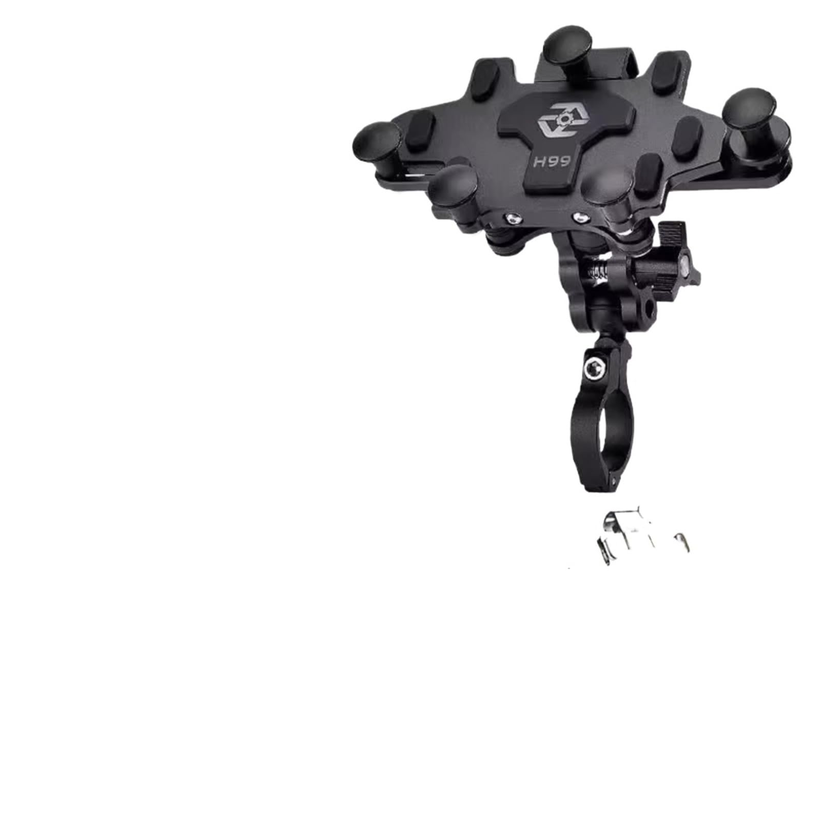 Handyhalterung Fahrrad Für Motorrad 2024 Verbesserte Legierung Dreh Einstellung Handy Navigation Halterung Handyhalter Fahrrad(H99 Black) von IUKMRT