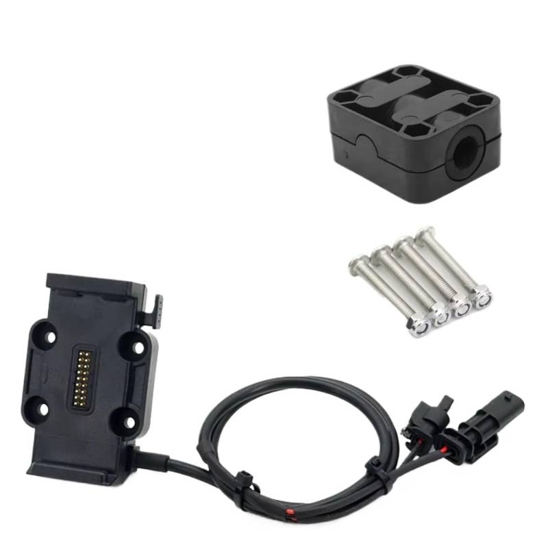 Handyhalterung Fahrrad Für R1200GS R1250GS LC F750GS F850GS Für ADV USB GPS Navigation Halterung Drahtlose Lade Unterstützung Handyhalter Fahrrad(Black - 22mm) von IUKMRT