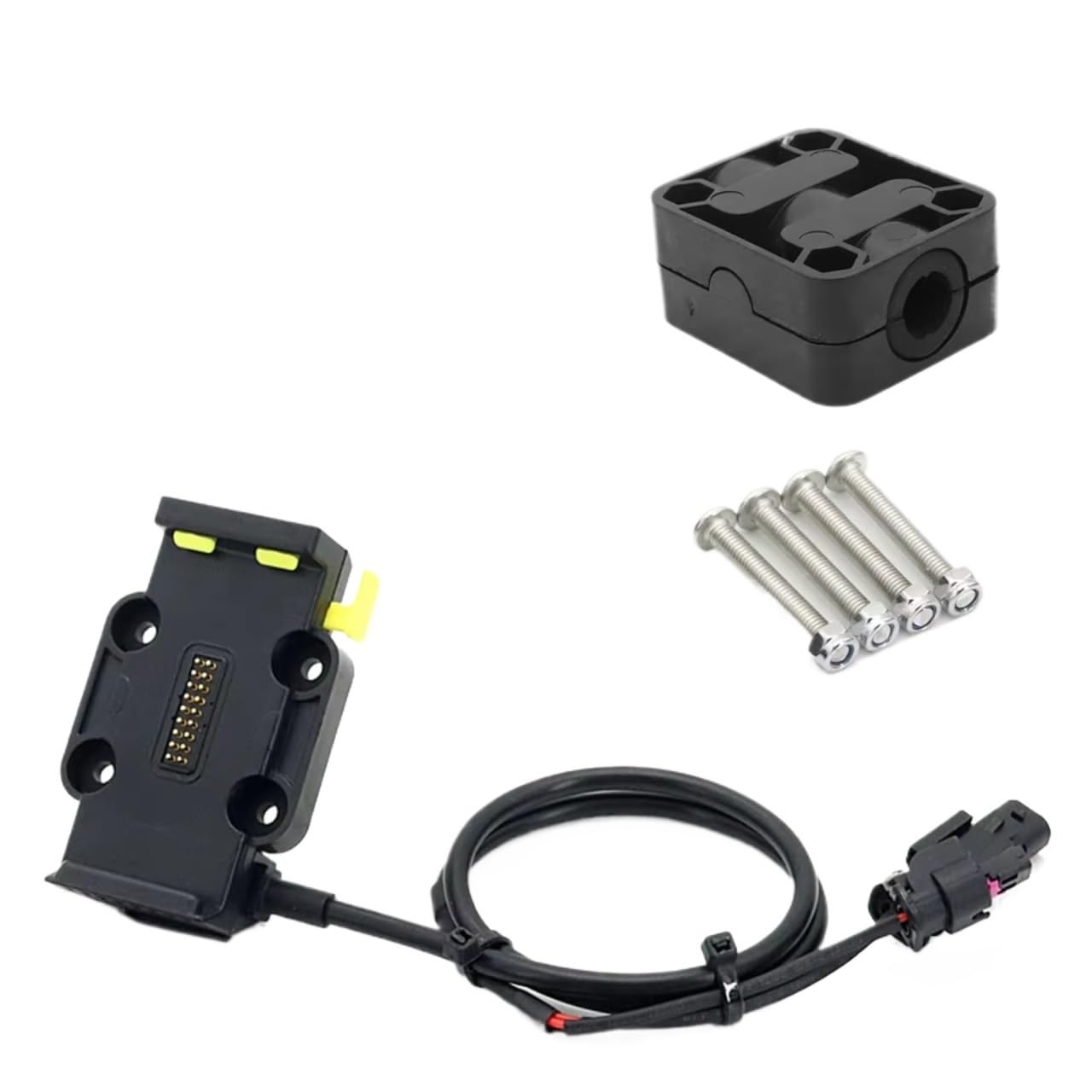 Handyhalterung Fahrrad Für R1200GS R1250GS LC F750GS F850GS Für ADV USB GPS Navigation Halterung Drahtlose Lade Unterstützung Handyhalter Fahrrad(Yellow - 16mm) von IUKMRT