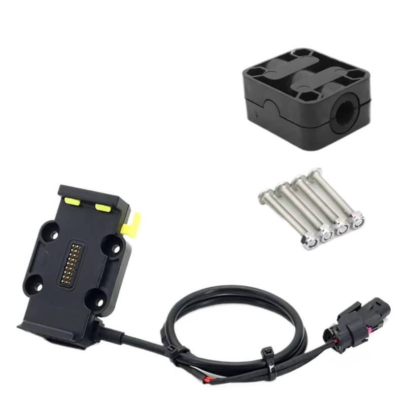 Handyhalterung Fahrrad Für R1200GS R1250GS LC F750GS F850GS Für ADV USB GPS Navigation Halterung Drahtlose Lade Unterstützung Handyhalter Fahrrad(Yellow - 16mm) von IUKMRT