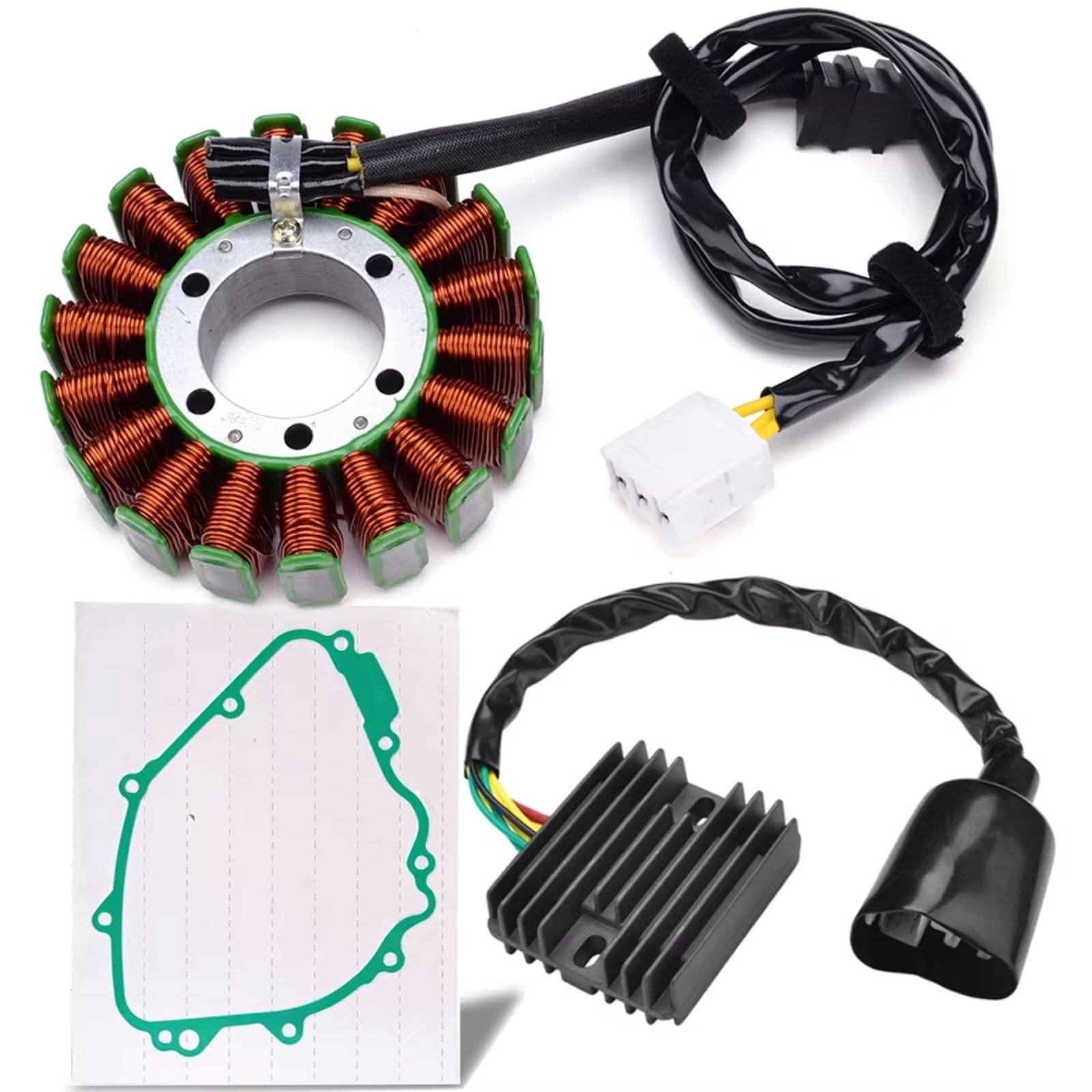 IUKMRT Stator Zündspule Für CBR900RR Für CBR954RR Für Fireblade 2002 2003 Stator Spule + Regler Gleichrichter Mit Dichtung Zündstatorspule(A) von IUKMRT