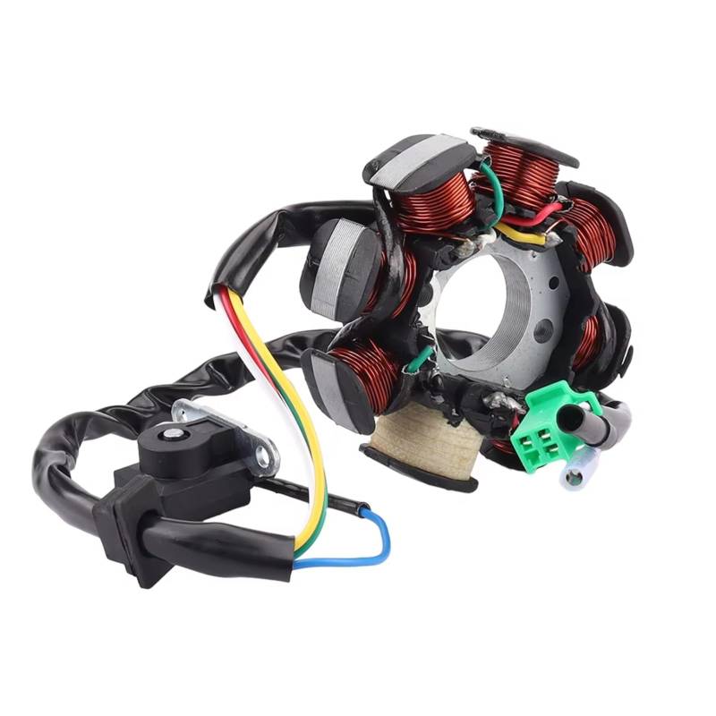 IUKMRT Stator Zündspule Für GY6 49cc 50cc 110cc 125cc 150cc 139QMB 147QMD 152QMI 157QMJ Roller Moped Motorrad Stator Zündspule Magneto 8 Spulen Zündstatorspule von IUKMRT