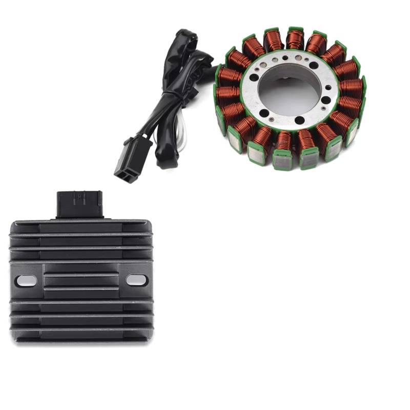 IUKMRT Stator Zündspule Für Kawasaki Für KLE650 Für Versys 650 ABS 2007-2014 Mit Dichtung Motor Stator Spule + Spannungsreglergleichrichter Zündstatorspule(B) von IUKMRT