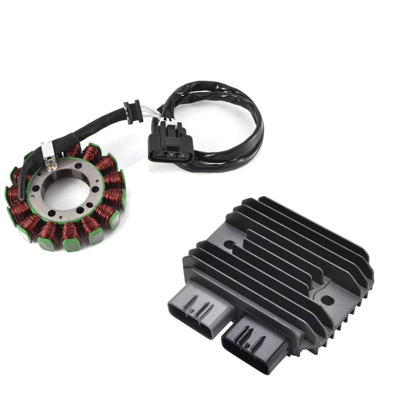 IUKMRT Stator Zündspule Für Kawasaki Für Ninja Für ZX10R Für ZX-10R ZX1000 2008 2009 Mit Dichtung Motor Stator Spule + Spannungsreglergleichrichter Zündstatorspule(D) von IUKMRT