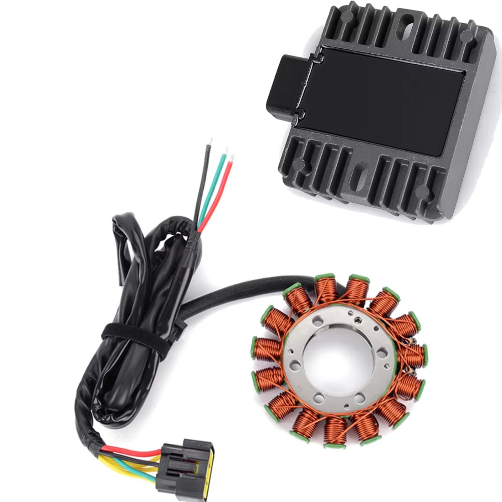 IUKMRT Stator Zündspule Für Kawasaki Für VN900 Für Vulcan 900 Für Classic LT Für Custom 2006-2023 Mit Dichtung Motor Stator Spule Spannung Regler Gleichrichter Zündstatorspule(B) von IUKMRT