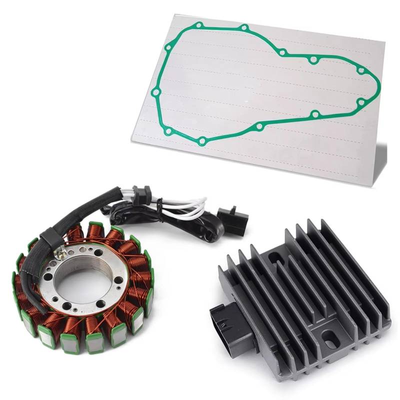 IUKMRT Stator Zündspule Für Kawasaki Für Versys 650 Für KLE650 Für Ninja 650 400R EX650 EX400 Für ER6F ER4N ER6N ER650 Mit Dichtung Magneto Stator Spule Gleichrichter Zündstatorspule von IUKMRT
