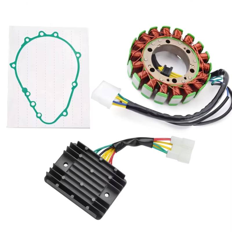 IUKMRT Stator Zündspule Für Kawasaki Für ZX900 Für Ninja Für ZX-9R Für ZX9R 1998-2003 Motorrad Stator Spule Regler Gleichrichter Magnet Dichtung Zündstatorspule(1998-1999) von IUKMRT