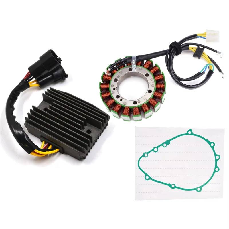 IUKMRT Stator Zündspule Für Kawasaki Für ZX900 Für Ninja Für ZX-9R Für ZX9R 1998-2003 Motorrad Stator Spule Regler Gleichrichter Magnet Dichtung Zündstatorspule(2000-2003) von IUKMRT